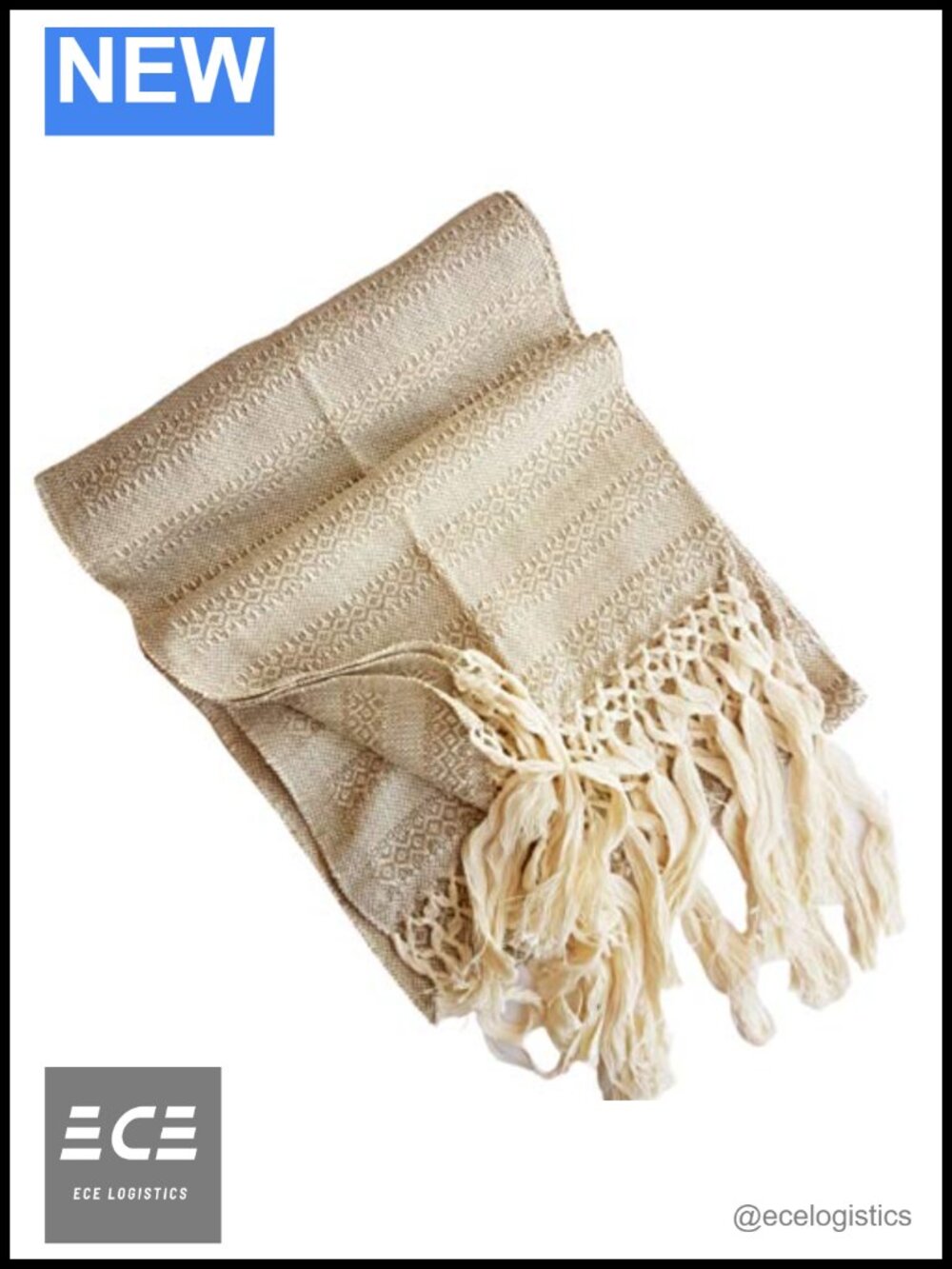 Mexican Rebozo Scarf Shawl 100% Cotton Doula Belly Binding Wrap 3m